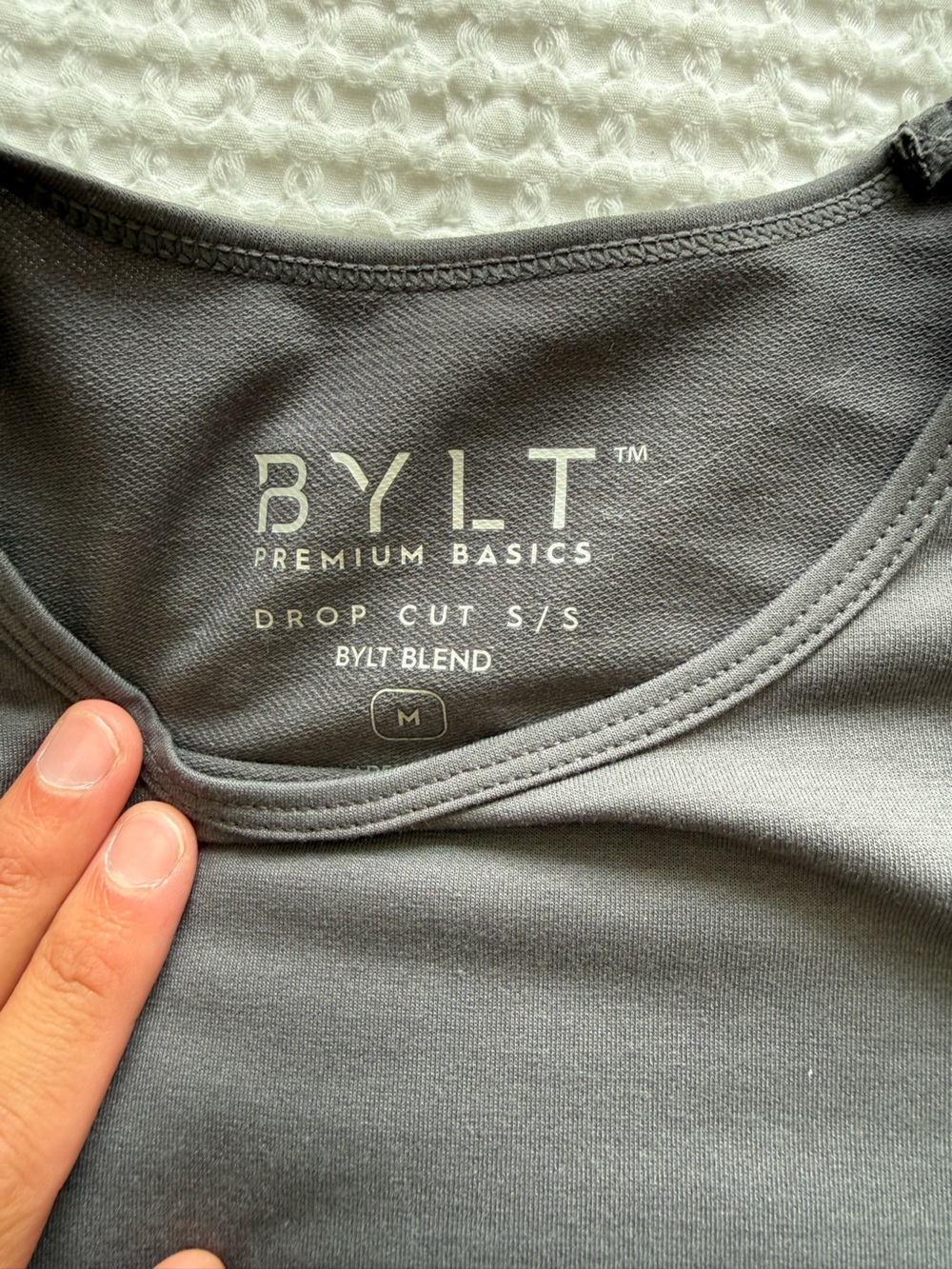 BYLT Basics Men’s Short Sleeve Crew Tee — Charcoal Gray - Picture 2 of 5
